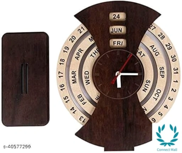 Classic calender Clocks - Wooden, Wall Clock, 1 piece